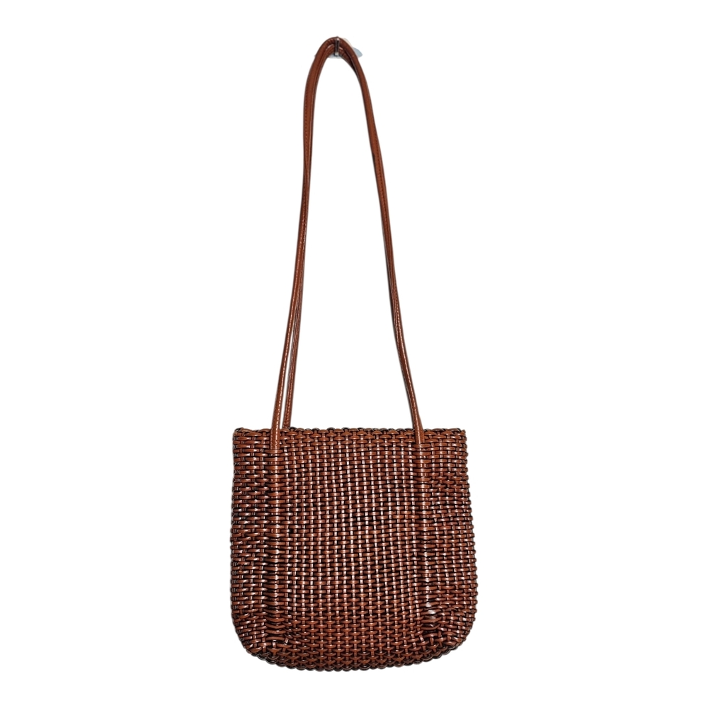 ​Nine West Vintage Woven Basket Shoulder Bag / Y2K Woven Faux Leather Purse
